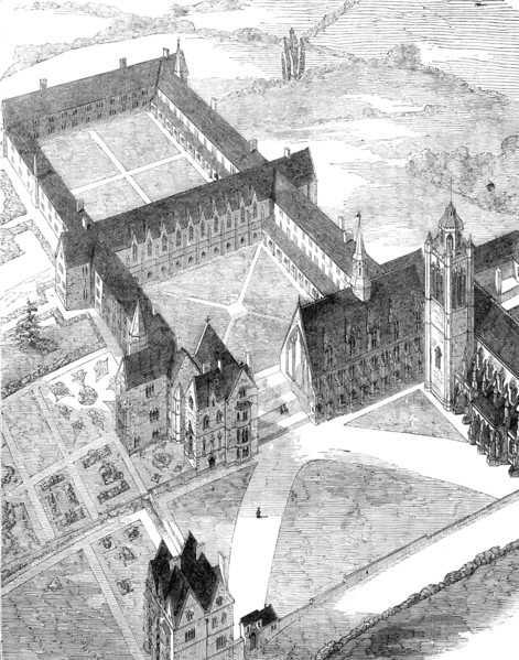 St. Mary and St. Nicholas College, Lancing, Sussex, 1856.  Creator: Unknown.