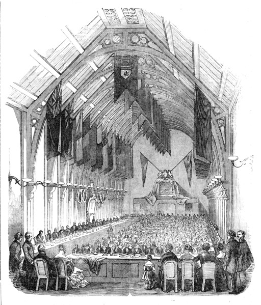 Opening of the New Corn Exchange, at Hull, 1856.  Creator: Unknown.
