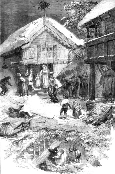 Winter in Norway - from a picture by Adolphe Tidemand, 1856.  Creator: Henry Duff Linton.
