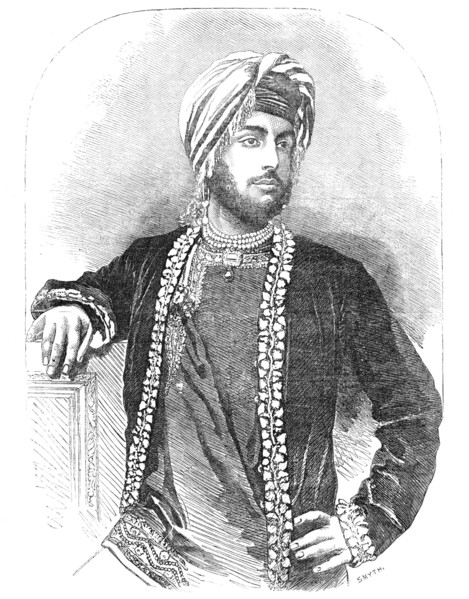 Dhuleep Sing - from a collodion by O. G. Rejlander, Wolverhampton, 1856.  Creator: Smyth.