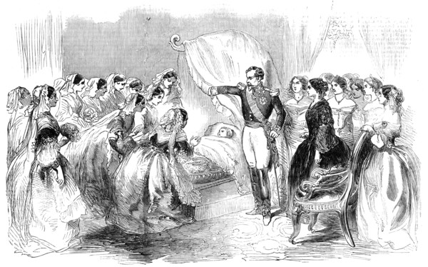 Visit of the Dames de la Halle to the Imperial Prince, 1856.  Creator: Unknown.