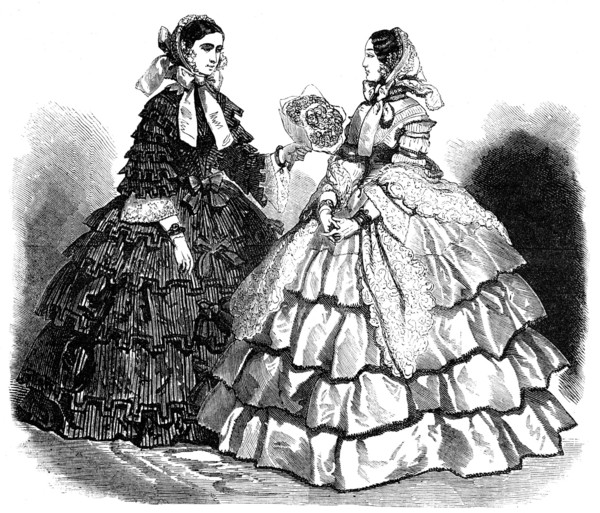 Paris Fashions for April, 1856.  Creator: Unknown.