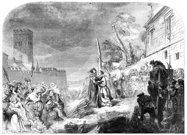 The Martyrdom of Ridley and Latimer, painted by Sir George Hayter, M.A.S.L. - from the Exhibition  Creator: Harvey Orrin Smith.