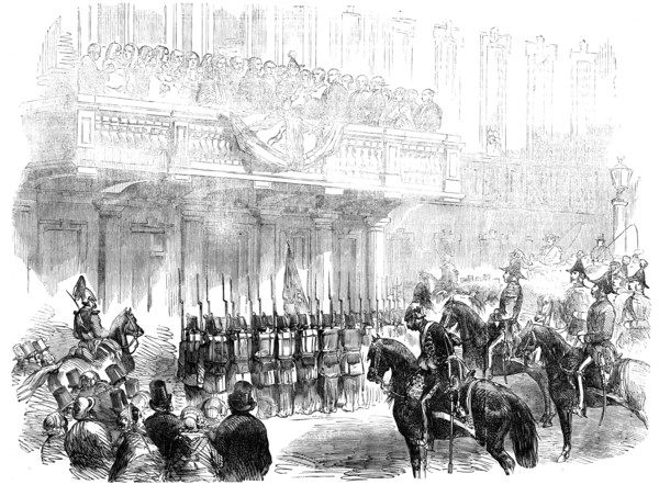The Reading of the Royal Proclamation of Peace at Dublin, 1856.  Creator: Unknown.