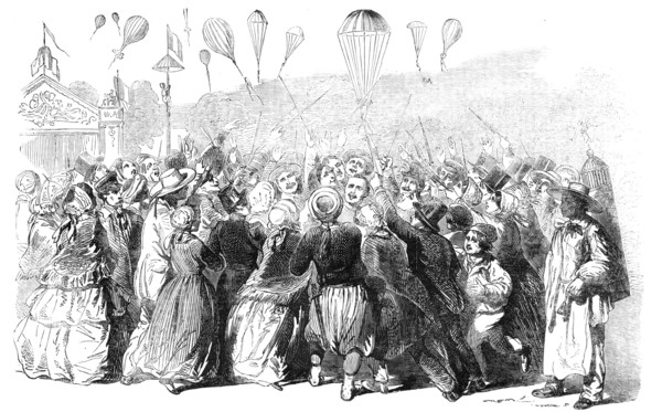Shower of Bon-Bons on the Esplanade of the Invalides, 1856.  Creator: Unknown.