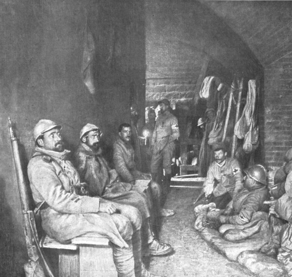 'Dans les forts reconquis de Douaumont et de Vaux; couloir de l'infirmerie dans le fort de..., 1916. Creator: Unknown.