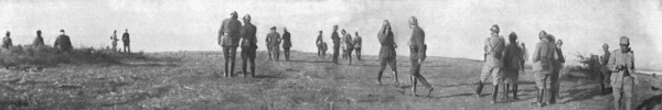 'Avant la prise de Monastir : le general Sarrail et son etat-major a la cote 629, pres..., 1916. Creator: Unknown.