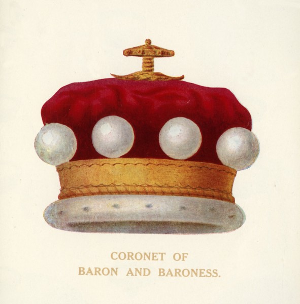'Coronet of Baron and Baroness', c1911. Creator: Unknown.
