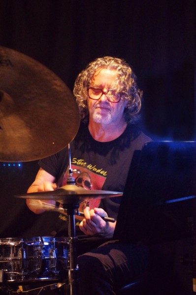 Paul Robinson, Rachel Sutton Quartet, Verdict Jazz Club, Brighton, East Sussex, 24 Sept 2022. Creator: Brian O'Connor.