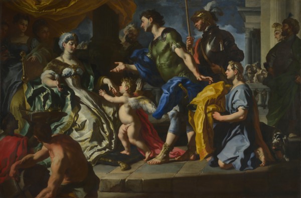 Dido receiving Aeneas and Cupid disguised as Ascanius, 1710. Creator: Solimena, Francesco (1657-1747).