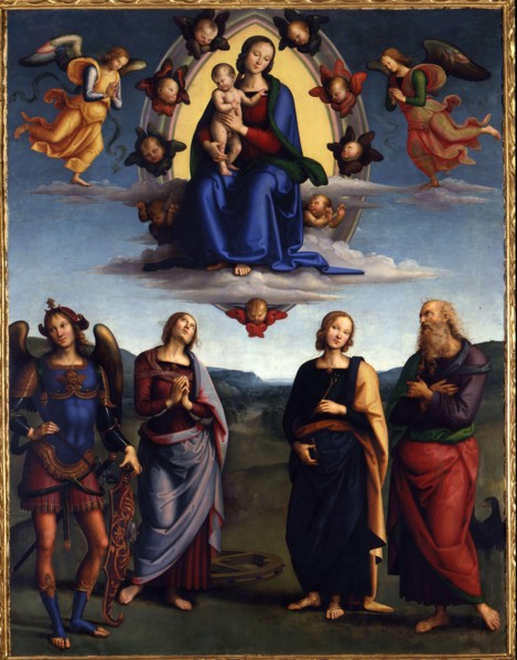 Madonna in Glory with Saints (Pala Scarani), c. 1500. Creator: Perugino (ca. 1450-1523).