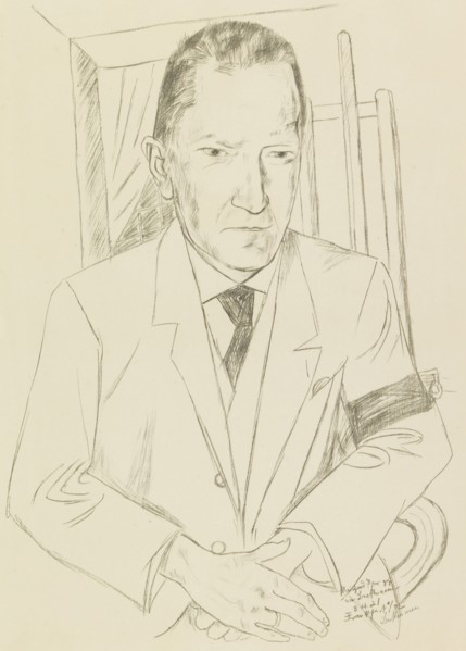 Portrait of Reinhard Piper (1879-1953) , 1921. Creator: Beckmann, Max (1884-1950).