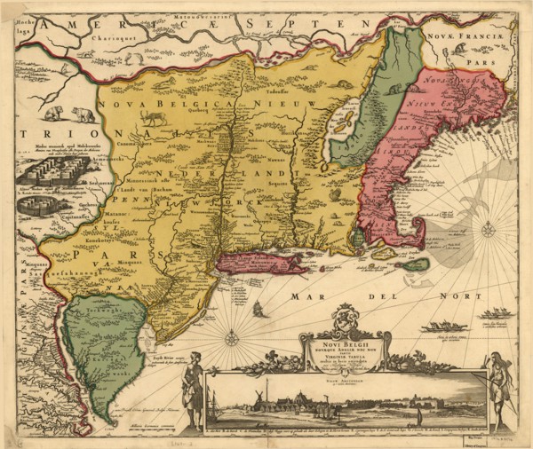 Novi Belgii Novæque Angliæ nec non partis Virginiæ tabula , 1656-1685. Creator: Visscher, Nicolaes (1618-1679).