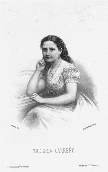 Portrait of the composer and pianist Teresa Carreño (1853-1917). Creator: Anonymous.