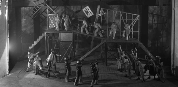 Stage design for the theatre play The Magnanimous Cuckold (Le Cocu Magnifique) by F. Crommelynck, 19 Creator: Popova, Lyubov Sergeyevna (1889-1924).
