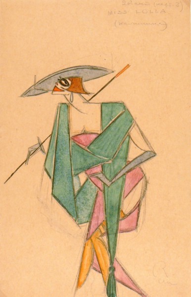 Costume design for the play "Sherlock Holmes and Nick Carter" in the Proletcult Theatre, 1922. Creator: Eisenstein, Sergei Mikhailovich (1898-1948).