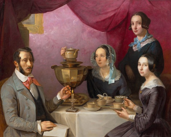 Family portrait, 1844. Creator: Myagkov, Timophey Egorovich (1811-1865).