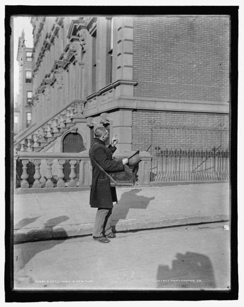 A little music in New York, c1900. Creator: Byron Company.