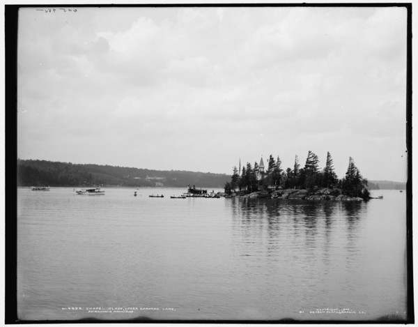Chapel Island, Upper Saranac Lake, Adirondack Mountains, c1902. Creator: William H. Jackson.