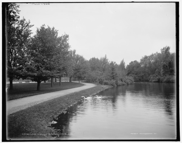 Lake in Loring Park, Minneapolis, Minn., (1902?). Creator: William H. Jackson.