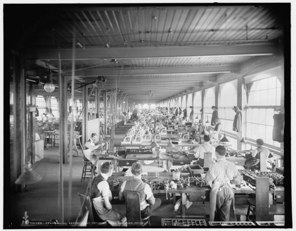 Assembling department, National Cash Register, Dayton, Ohio, c1902. Creator: William H. Jackson.