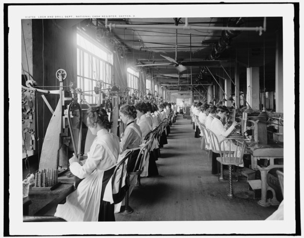 Lock and drill dept., National Cash Register, Dayton, Ohio, c1902. Creator: William H. Jackson.