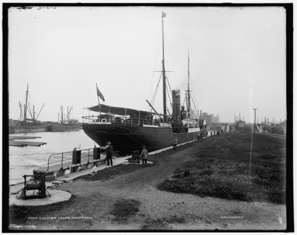 Lachine locks, Montreal, between 1890 and 1901. Creator: William H. Jackson.