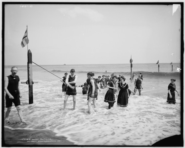Surf bathing, between 1900 and 1905. Creator: Unknown.