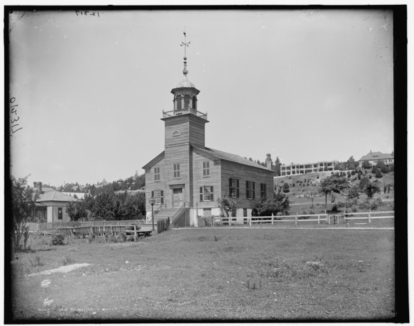 Old Mission Church, Mackinac Island, between 1890 and 1901. Creator: Unknown.