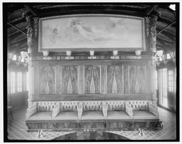 Decorations in convention hall, Str. City of Cleveland, Detroit & Cleveland Navigation Co., c1908. Creator: Unknown.