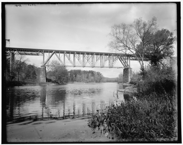D.L. & W. bridge over the Passaic, Paterson, N.J., between 1890 and 1901. Creator: Unknown.