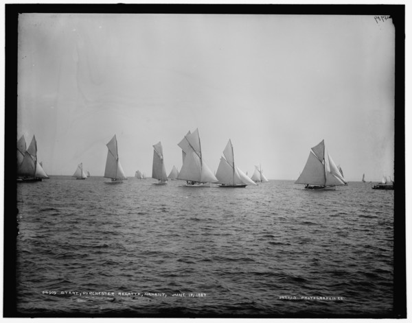 Start, Dorchester regatta, Nahant, 1887 June 17. Creator: Unknown.