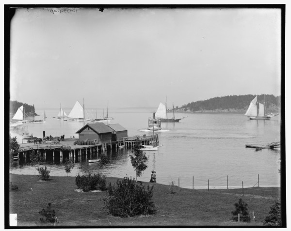 Bar Harbor, Mt. Mount Desert Island, Me., the harbor from Newport House, c1901. Creator: Unknown.
