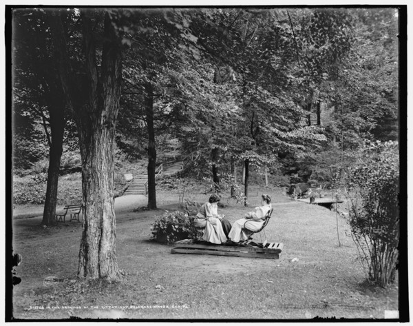 In the grounds of the Kittatinny House, Delaware Water Gap, Pa., c1905. Creator: Unknown.