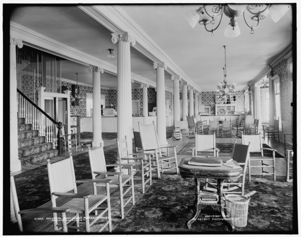 Reception room, Mount Pleasant House, White Mountains, c1900. Creator: Unknown.