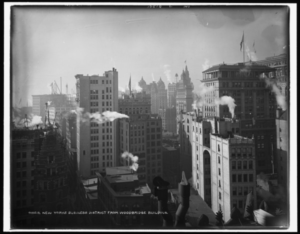 New York's business district from Woodbridge Building, c1901. Creator: Unknown.