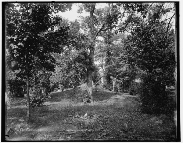 Waukesha, Wis., Indian mounds, Cutler's Park, between 1880 and 1899. Creator: Unknown.