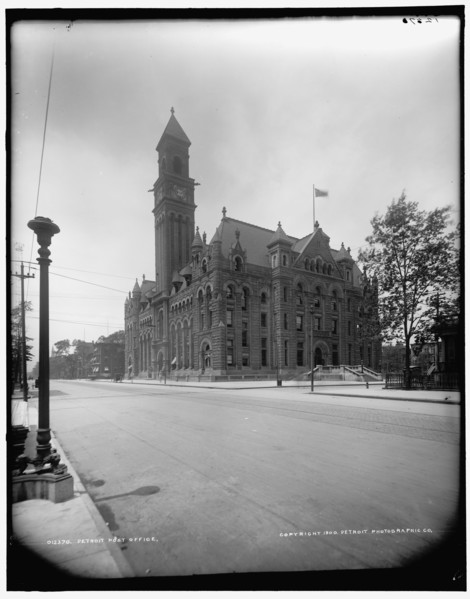 Detroit post office, c1900. Creator: Unknown.