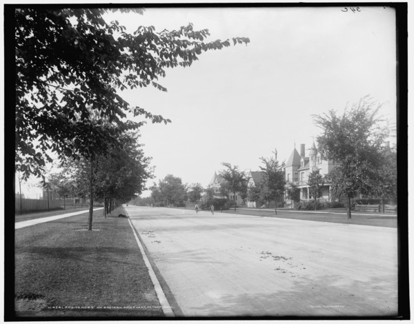 Residences on Eastern Boulevard i.e. East Grand Boulevard, Detroit, Mich., (1902?). Creator: Unknown.