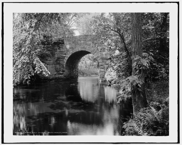 Stone arch bridge, South Hadley, Mass., c1908. Creator: Unknown.