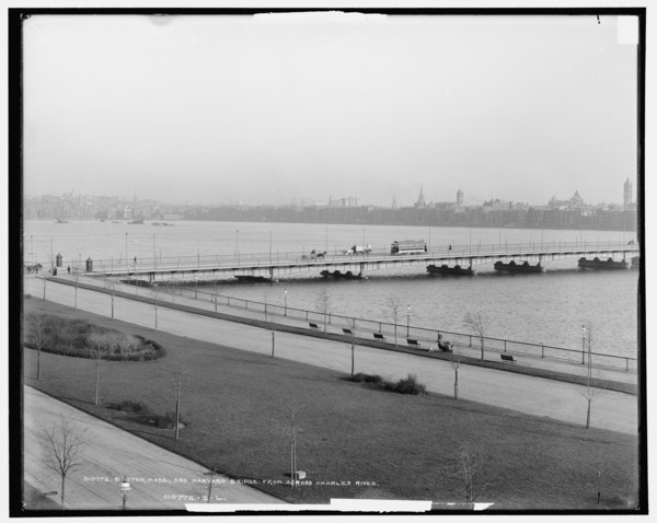 Boston, Mass. and Harvard Bridge from across Charles River, c1904. Creator: Unknown.