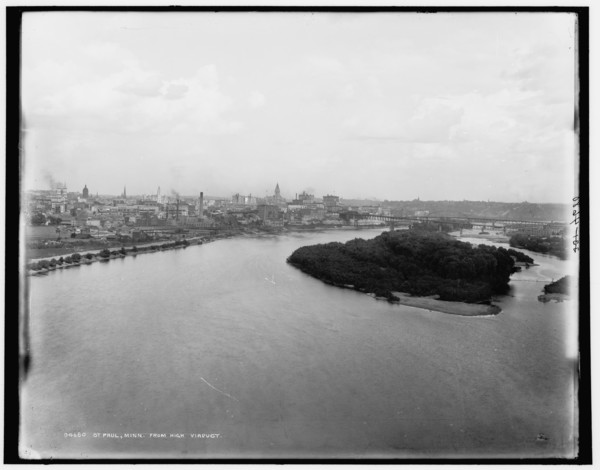St. Paul, Minn. from high viaduct, between 1880 and 1899. Creator: Unknown.
