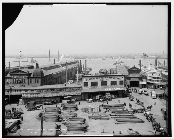 White Star Line piers, New York, c1905. Creator: Unknown.