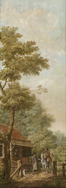 Three wall hangings with a Dutch landscape, 1776. Creator: Juriaan Andriessen.