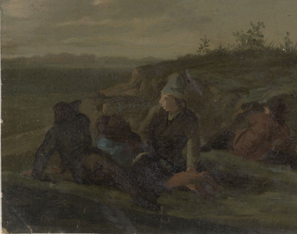 Peasants Resting in a Meadow, 1770-1825. Creator: Simon Andreas Krausz.