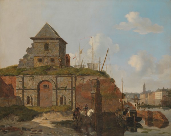 City Wall with Gunpowder Magazine, 1830. Creator: Carel Jacobus Behr.