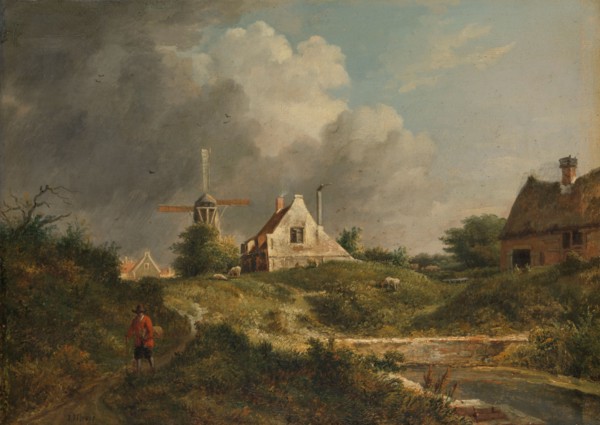 View of the dilapidated rampart in Amsterdam on the city side between the Muiderpoort..., 1807. Creator: Jan Hulswit.