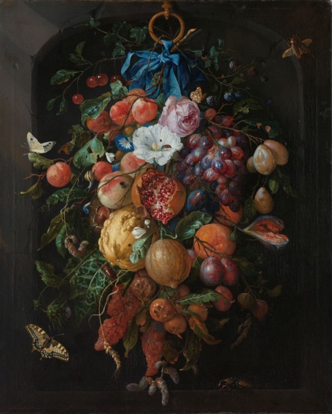 Festoon of Fruit and Flowers, 1660-1670. Creator: Jan Davidsz de Heem.