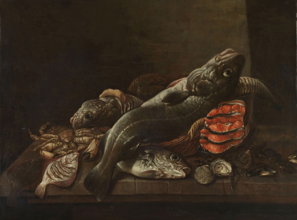 Still Life with Fish, 1645-1681. Creator: Isaac van Duynen.