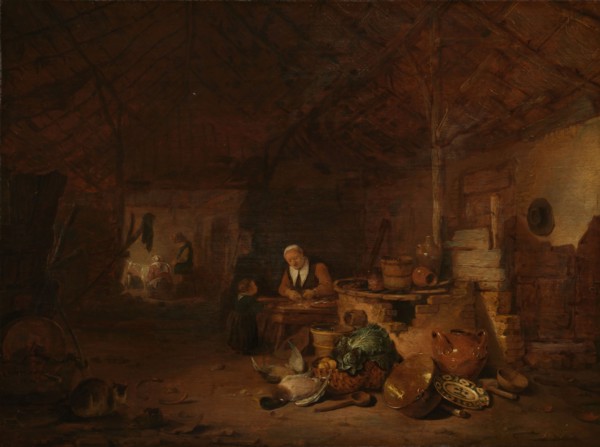Interior of a barn, 1646. Creator: Egbert van der Poel.